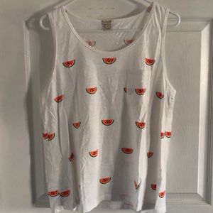 J. Crew Watermelon Tank Top